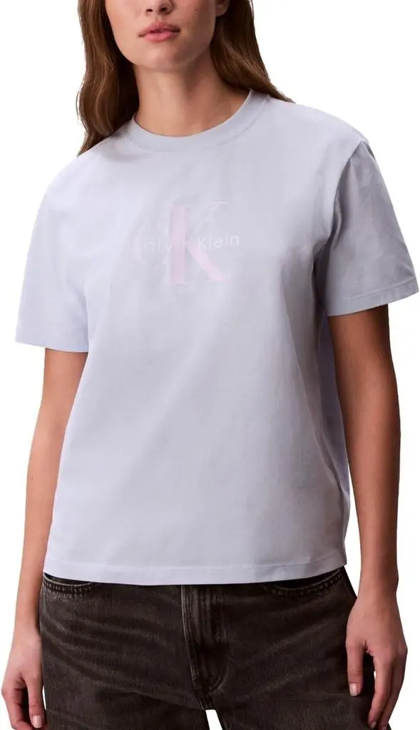 Calvin Klein Calvin Klein Womens Monogram Logo Crewneck T-Shirt