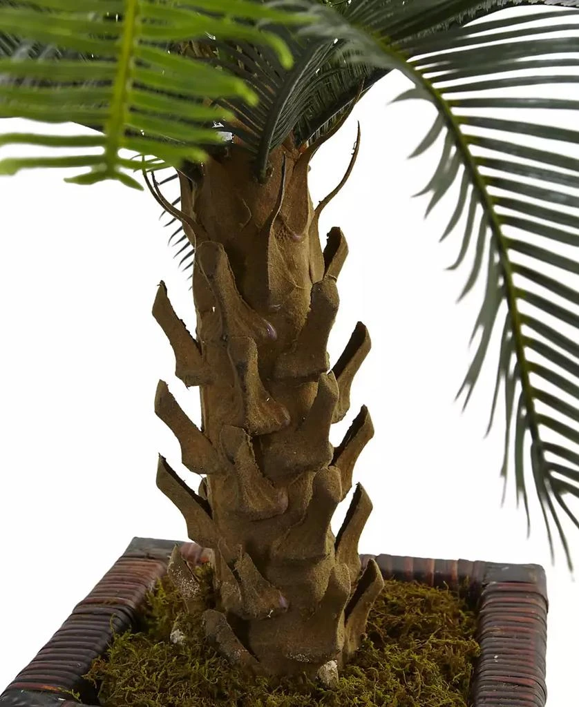 NEARLY NATURAL 3' Cycas Artificial Tree in Wood Planter 5