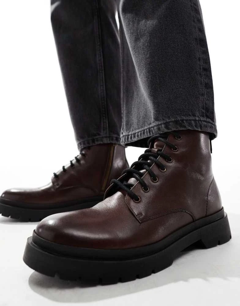 WALK LONDON Walk London Callum Lace boot in brown leather 4