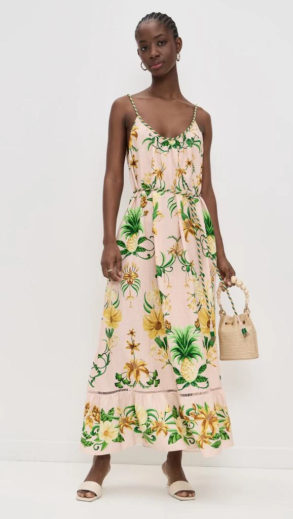 Farm Rio Botanical Beauty Pink Maxi Dress 4