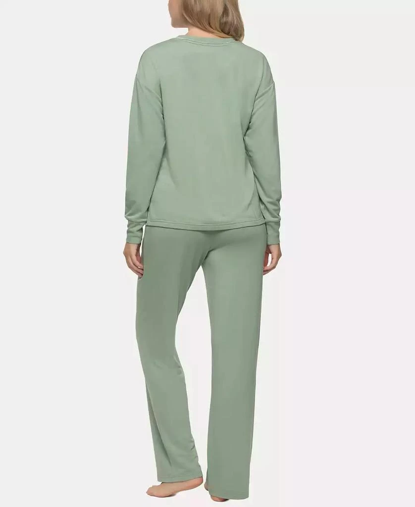 Felina Women's Aria Long Sleeve Crewneck and Pant Lounge Set 3