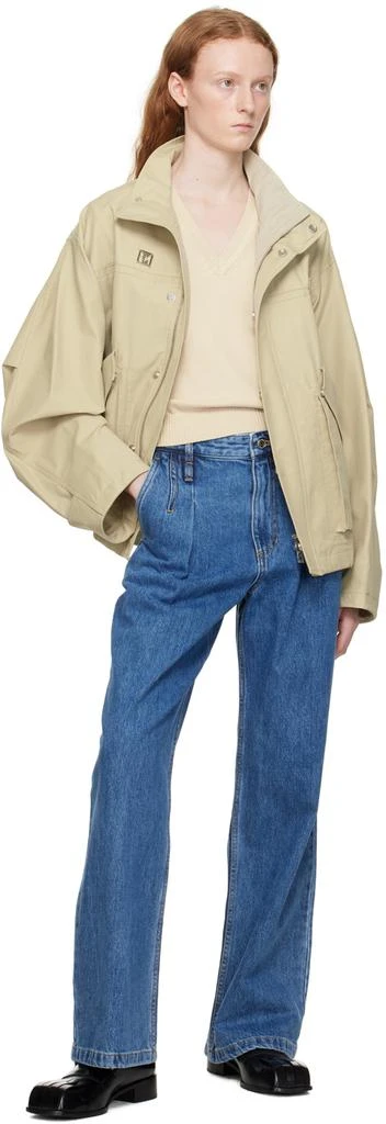 Wooyoungmi Beige High Neck Jacket 4