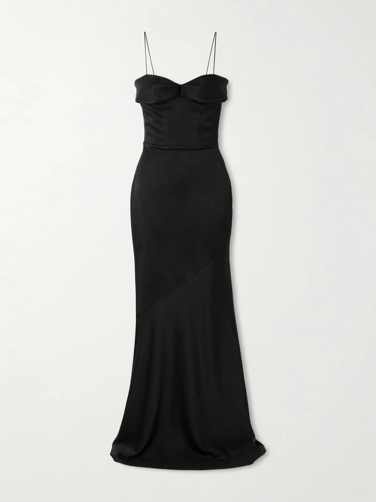 strapless open back dress Wedtrend Women Bridesmaids A Line One Shoulder Long Chiffon Wedding Party  Formal Bridesmaid Dress with Ruffles – WEDTREND main image 1