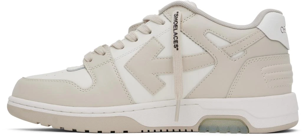 Off-White White & Beige Out Of Office Sneakers 3