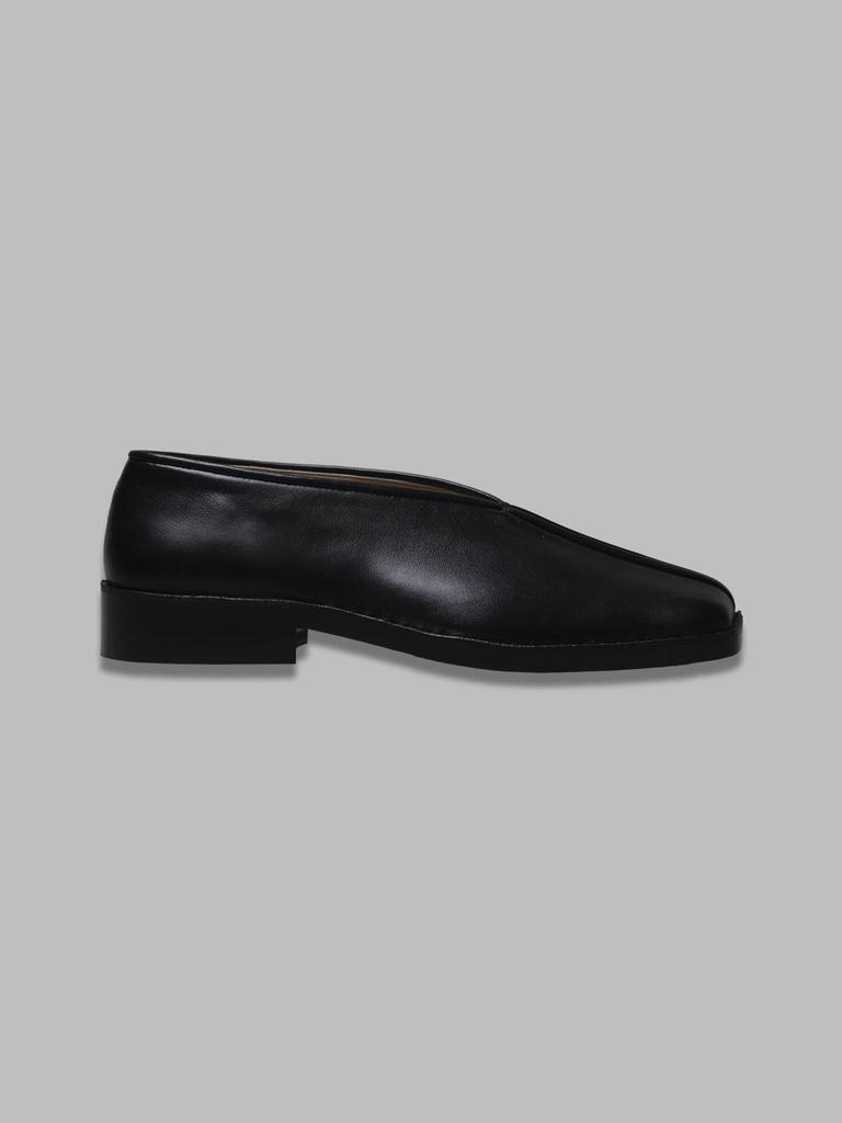 Lemaire Black Piped Crepe Slippers - Business Casual Shoes