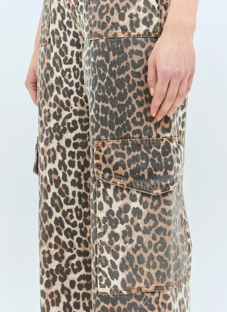 Ganni Angi Leopard Print Jeans 3