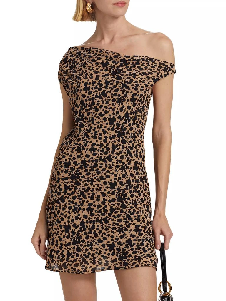 Reformation Kristine Asymmetric Leopard Minidress 3