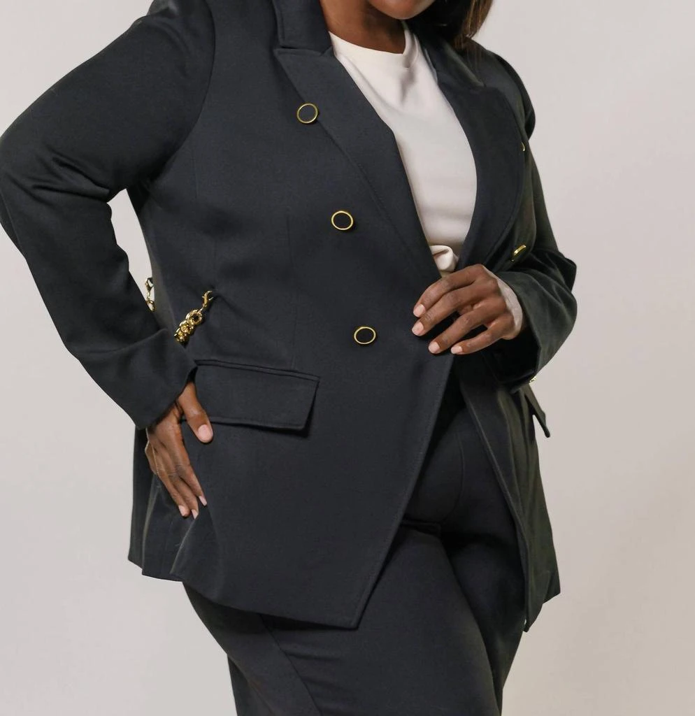 Tanya Taylor Michelle Jacket With Chain In Black 2