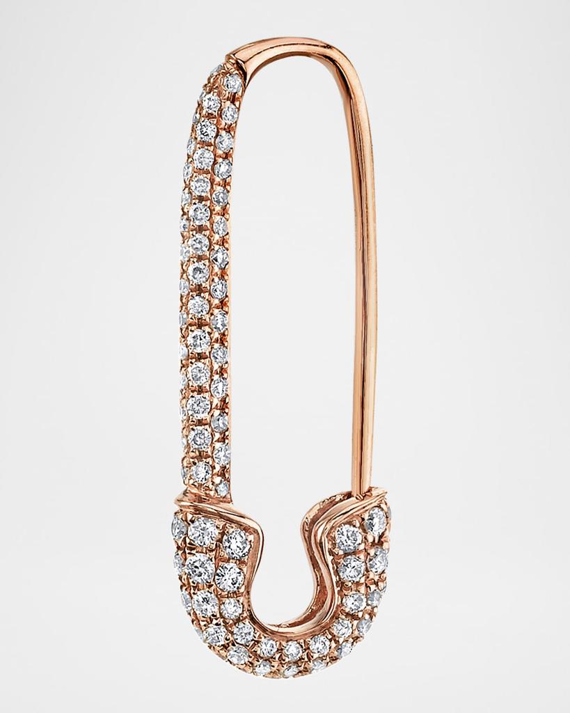 Anita Ko 18K Rose Gold Diamond Safety Pin Earring, Single (Right)