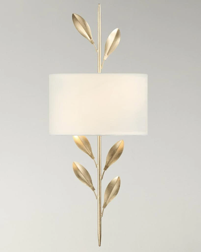 Crystorama Broche 2-Light Antique Gold Sconce 1