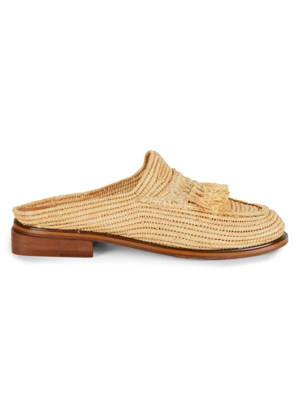 Clergerie Jil Tassel Raffia Mules 1