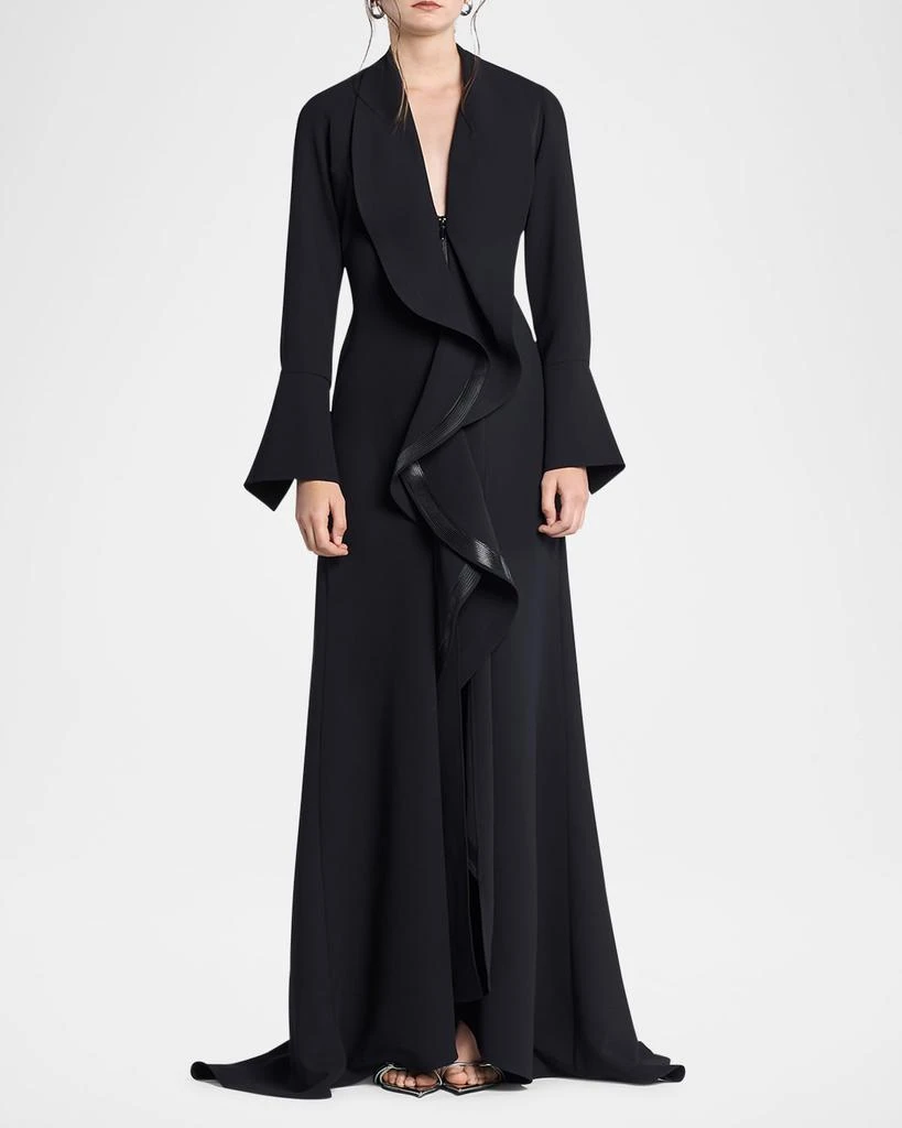 Maticevski Jupiter Ruffle Long-Sleeve Gown 2