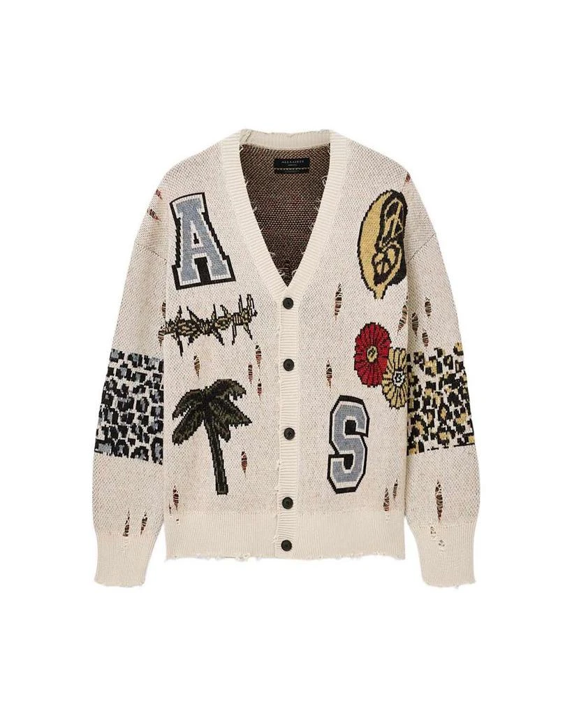 ALL SAINTS Foxx Graphic Cardigan 8