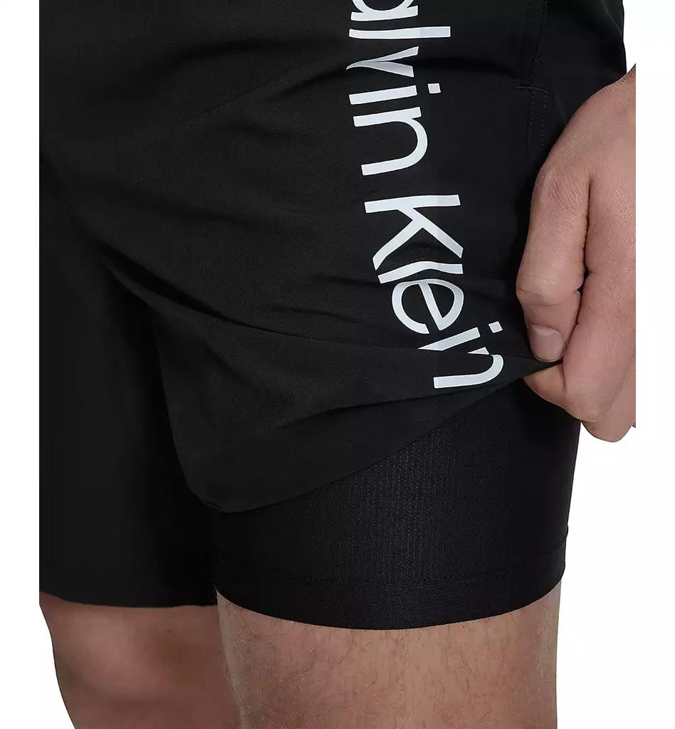 Calvin Klein Men's Regular-Fit Quick-Dry 5" Swim Trunks with Compression Short Liner 4