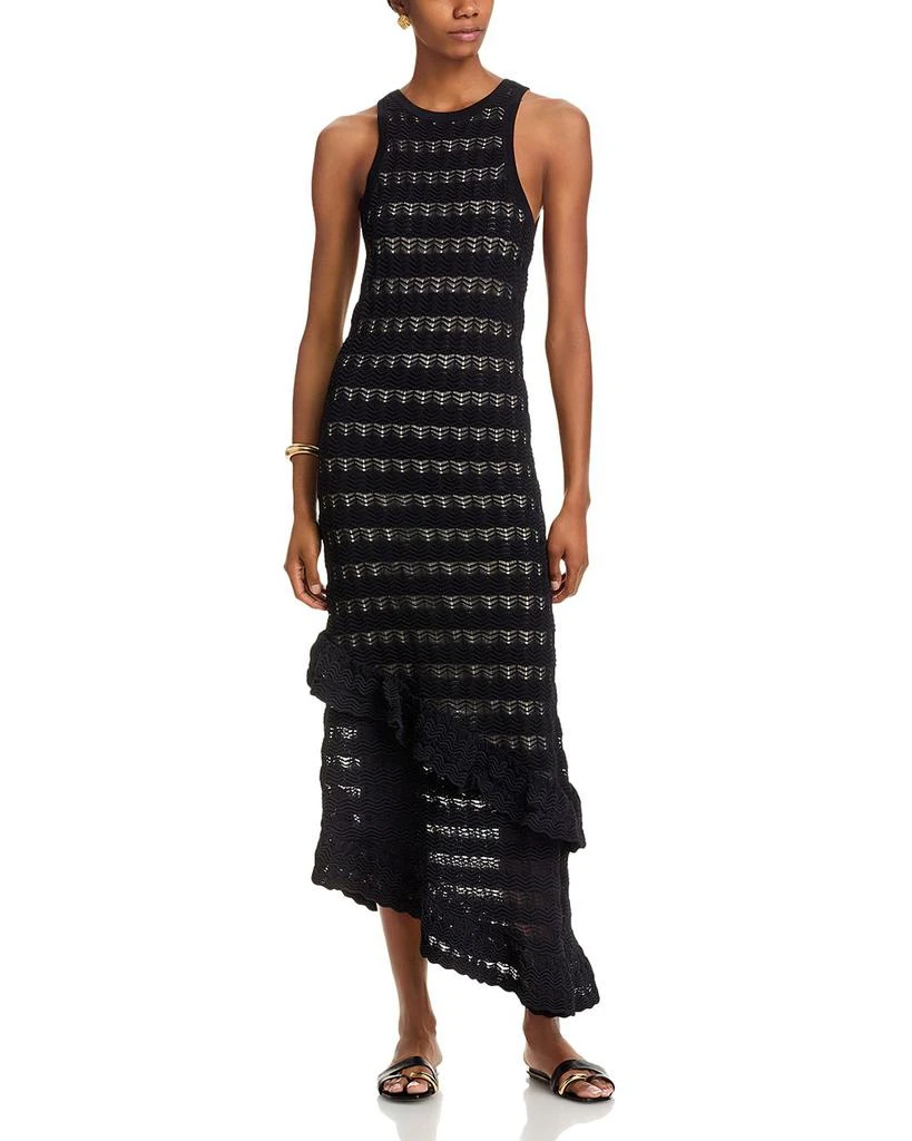 AQUA Crochet Ruffle High Low Dress - Exclusive 2