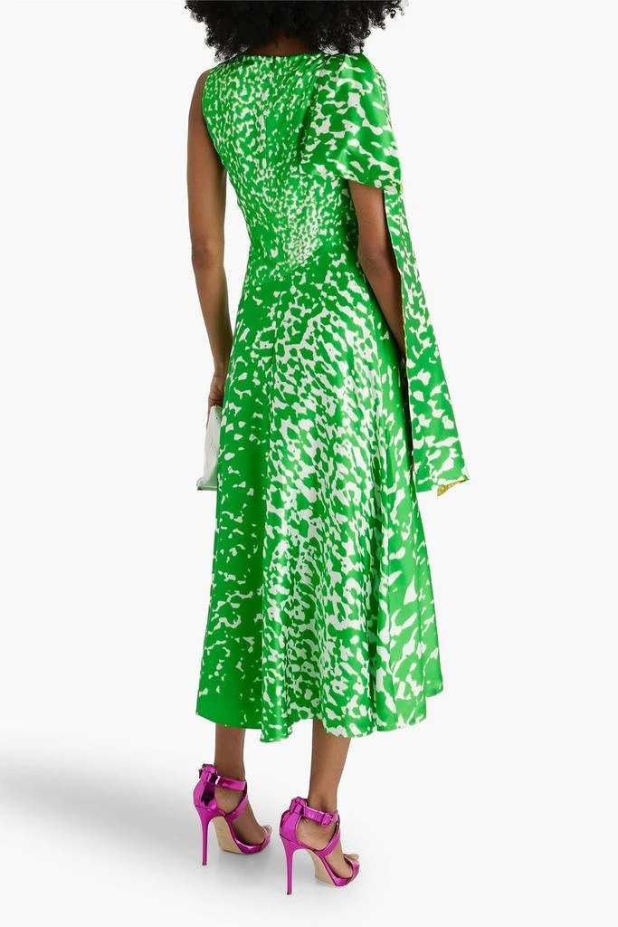 ROKSANDA Arista draped printed silk-satin midi dress 3