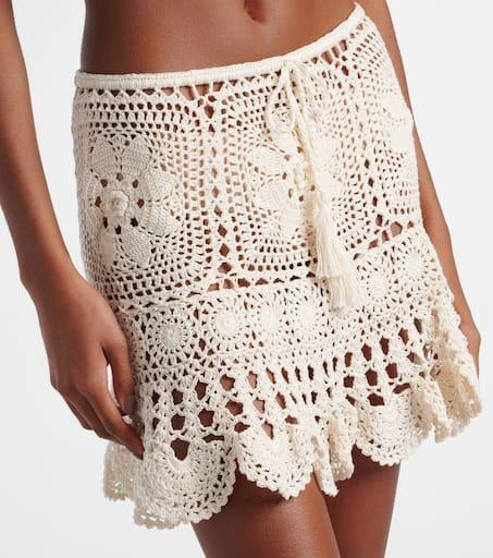 ANNA KOSTUROVA Cotton crochet miniskirt 4
