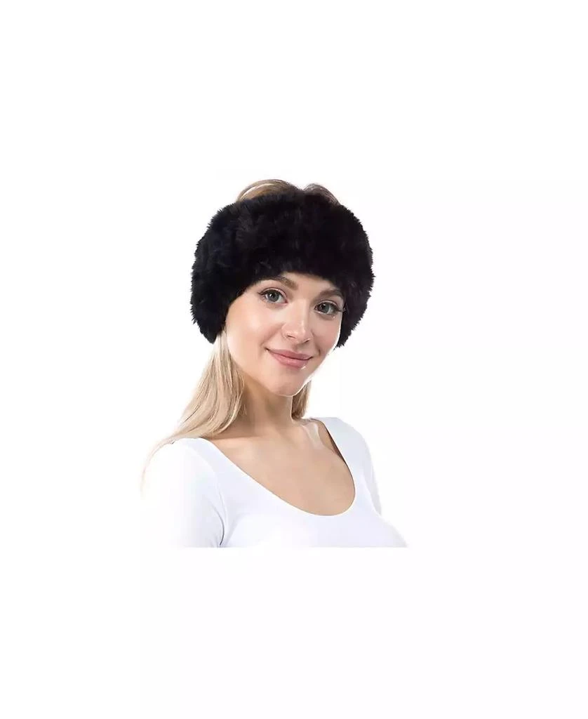 MARCUS ADLER Women's Plush Faux Fur Stretch Headband 4