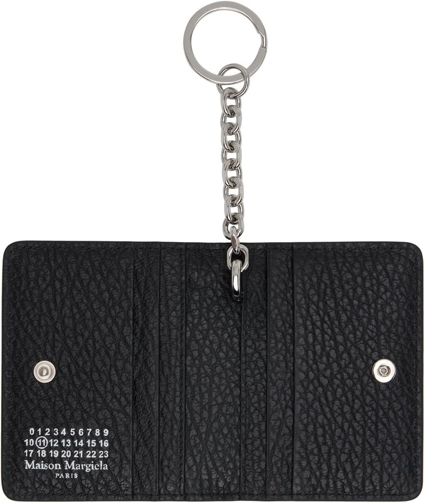 MAISON MARGIELA Black Four Stitches Keyring Card Holder 3
