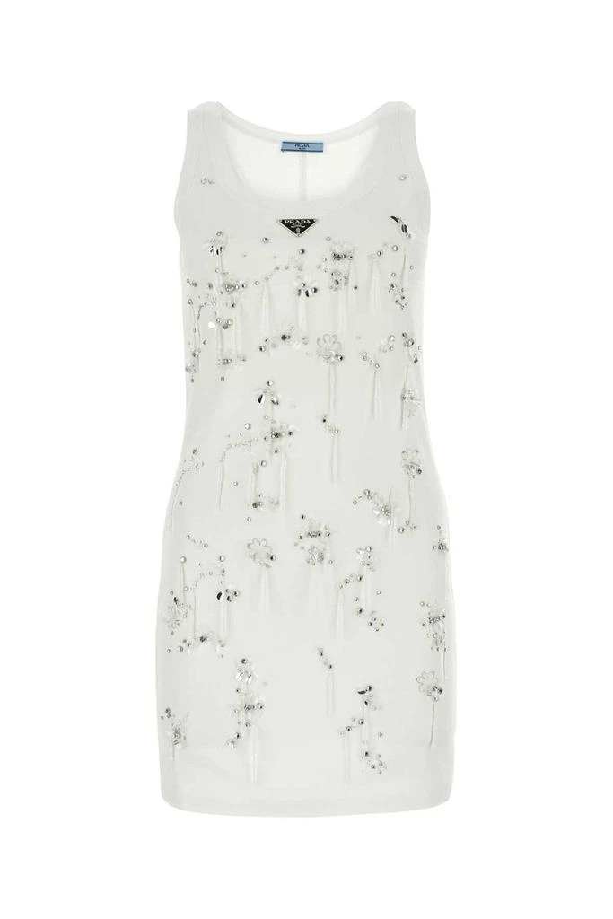 Prada Prada Embroidered Sleeveless Mini Dress 1