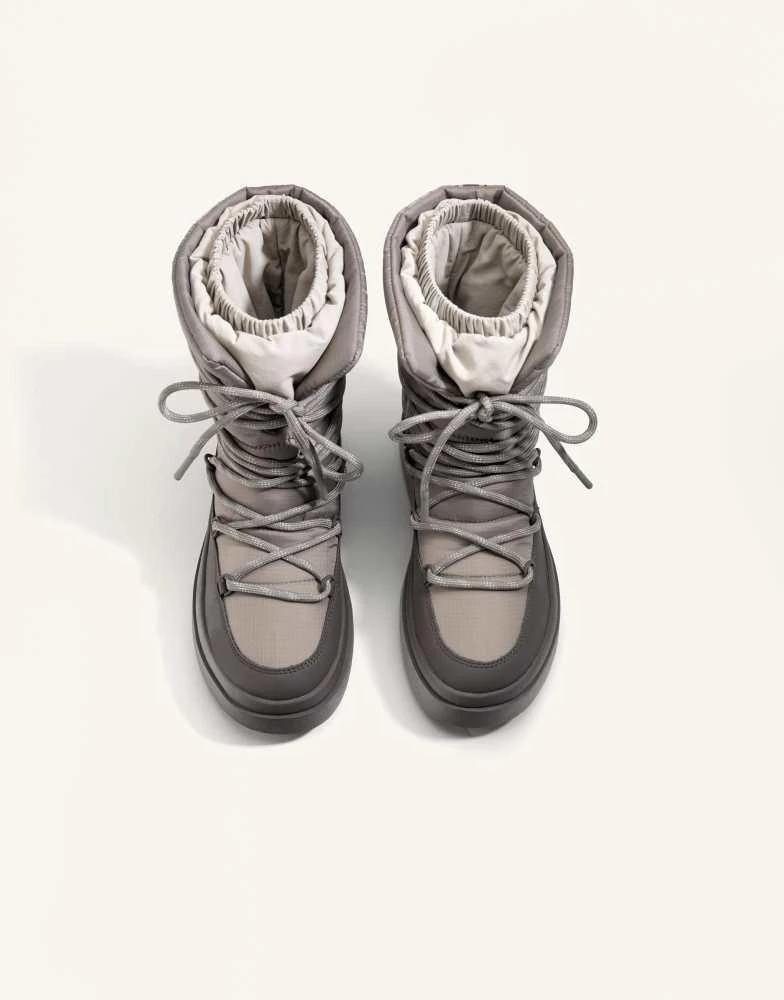 OYSHO OYSHO Combined lace-up boot in mole 2