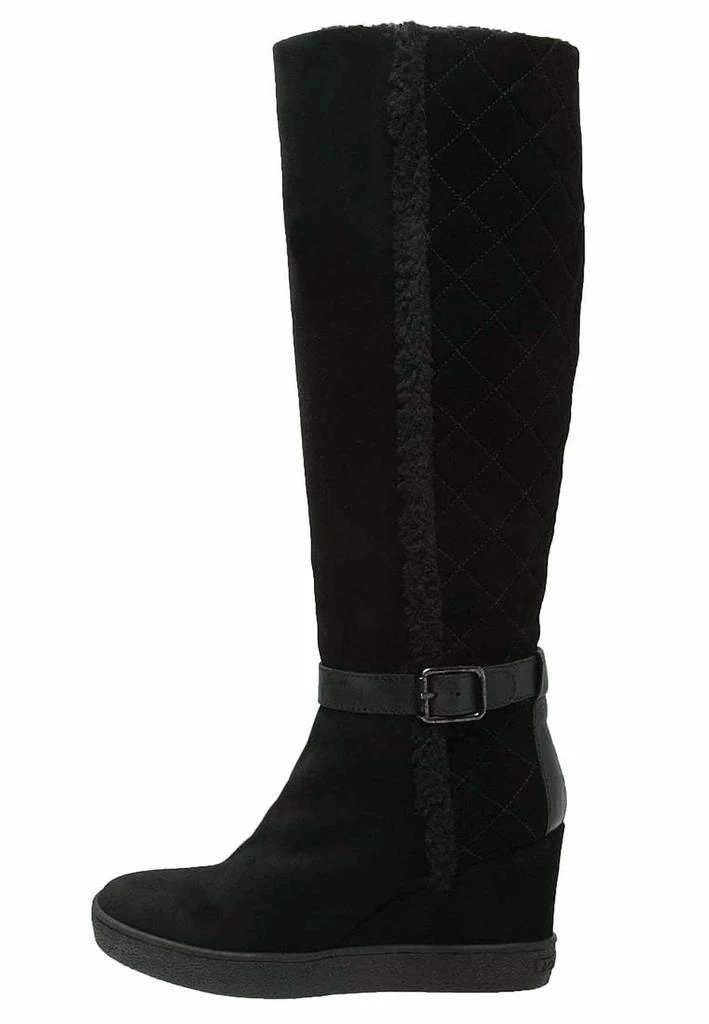 Aquatalia Aquatalia - Suede Leather Quilted Weatherproof Wedge Boots 3