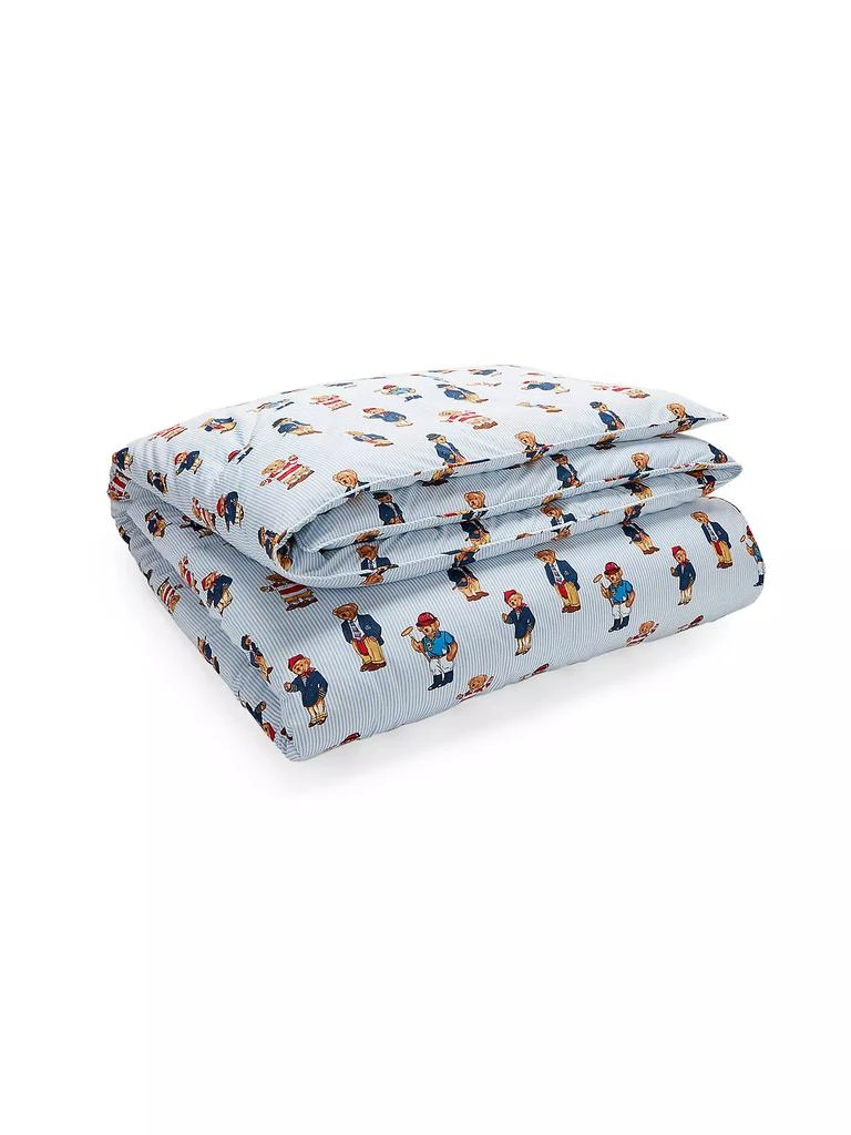 Ralph Lauren Teddy Bear Stripe 3-Piece Duvet Cover Set 1
