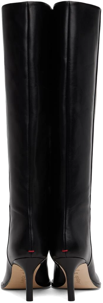 AEYDE Black Tula Leather Tall Boots 2