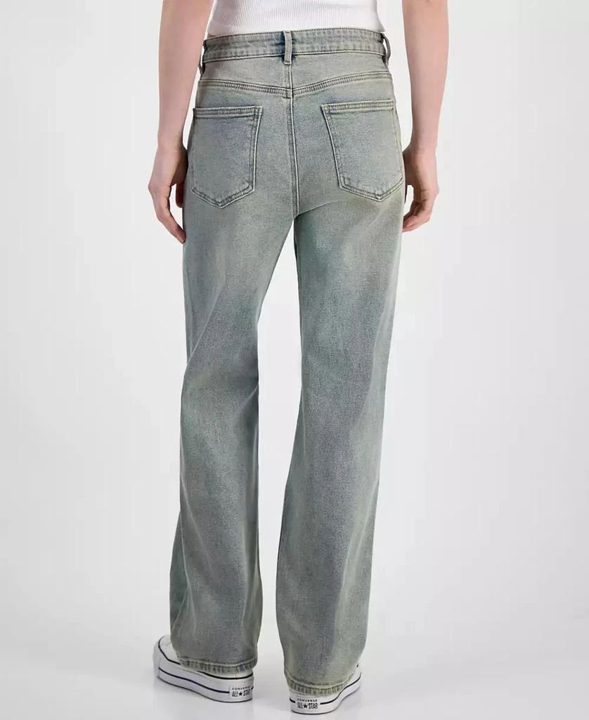 Almost Famous Juniors' Super High Rise Distressed 90s Wide Leg Jeans 3