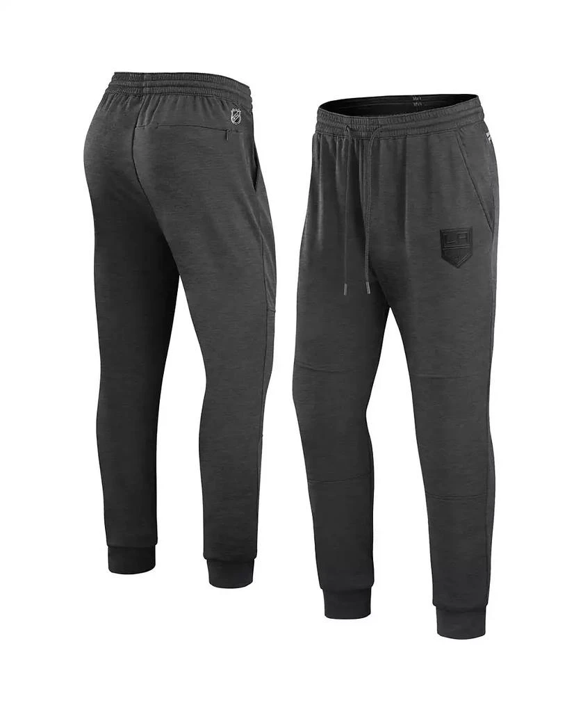 Fanatics Men's Heather Charcoal Los Angeles Kings Authentic Pro Road Jogger Sweatpants 1