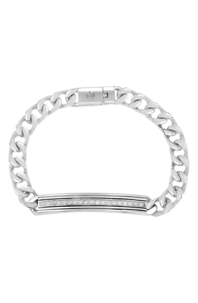 Effy Men
s White Sapphire Chain Bracelet