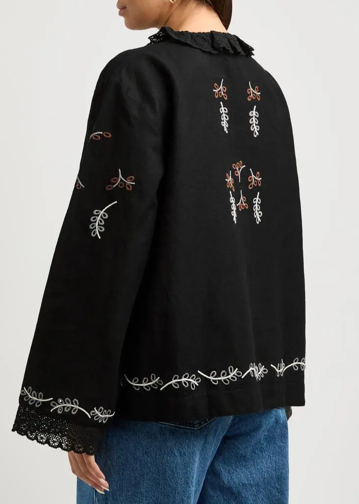 SKALL STUDIO Maya embroidered linen-blend blouse 3