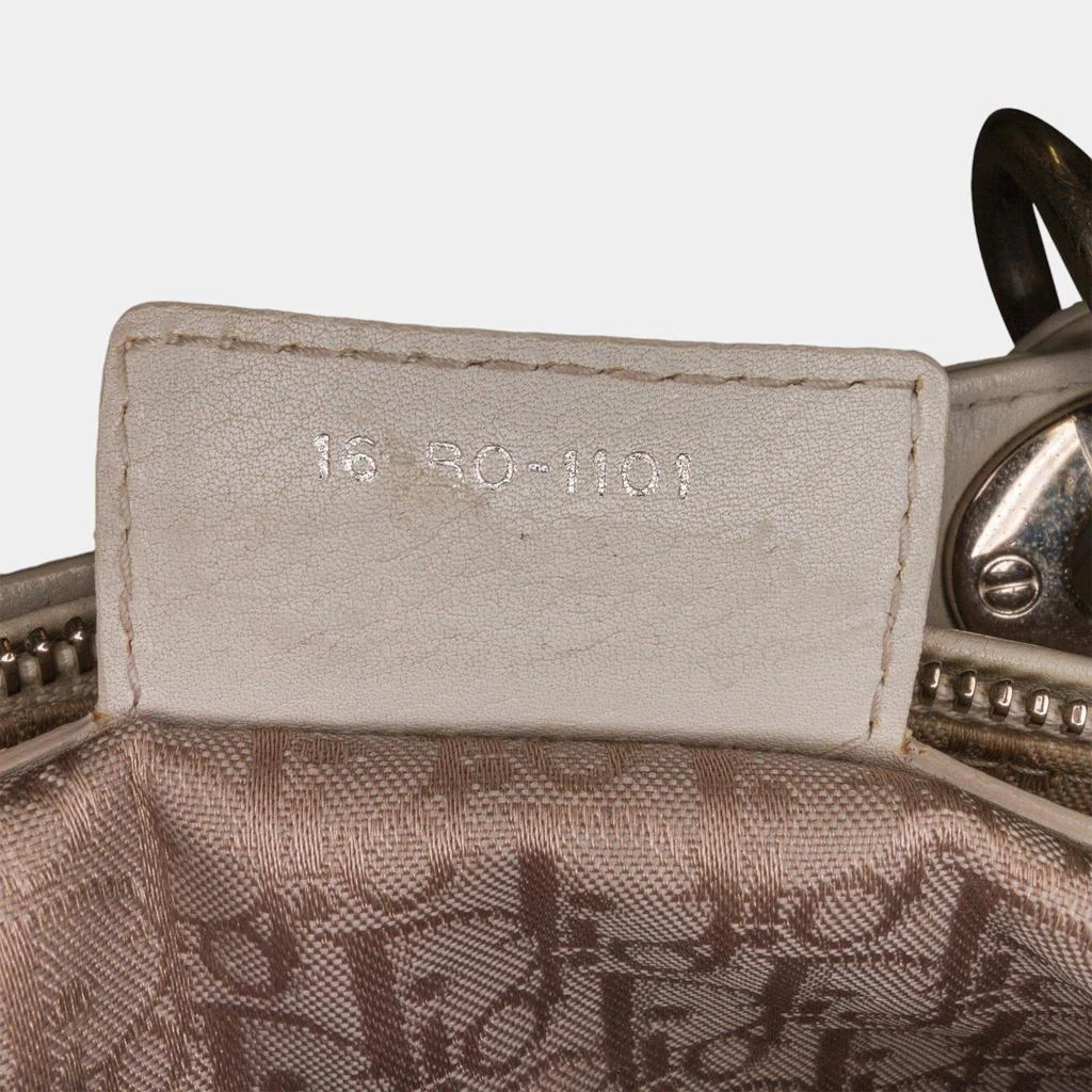 Dior Dior White Medium Lambskin Cannage Lady Dior 6