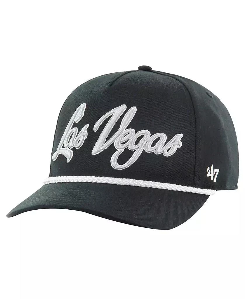 47 Brand Men's Black Las Vegas Raiders Overhand Hitch Adjustable Hat 3