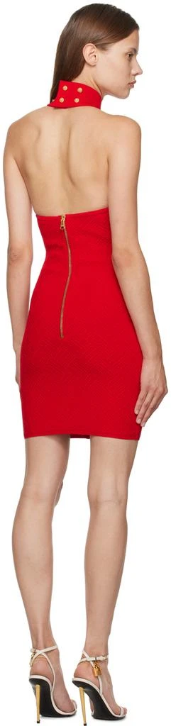 Balmain Red Halter Neck Minidress 3