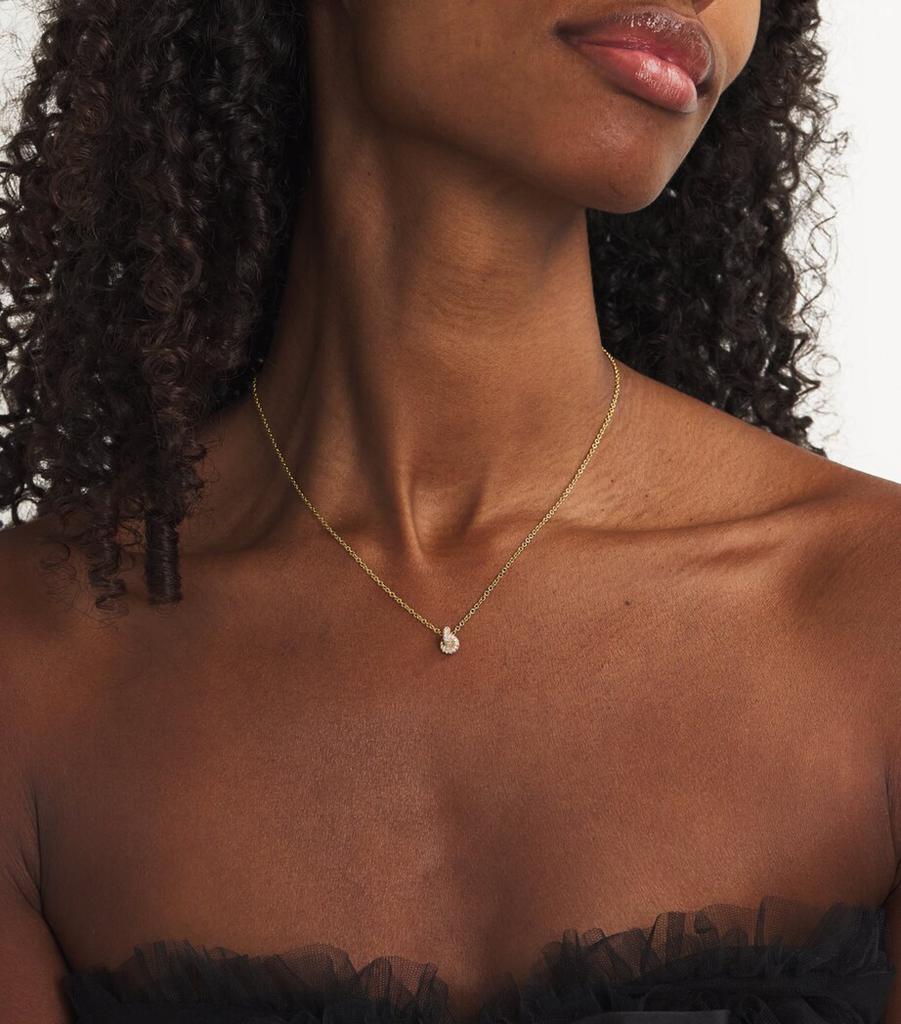 Engelbert Yellow Gold and Pavé Diamond Legacy Knot Necklace