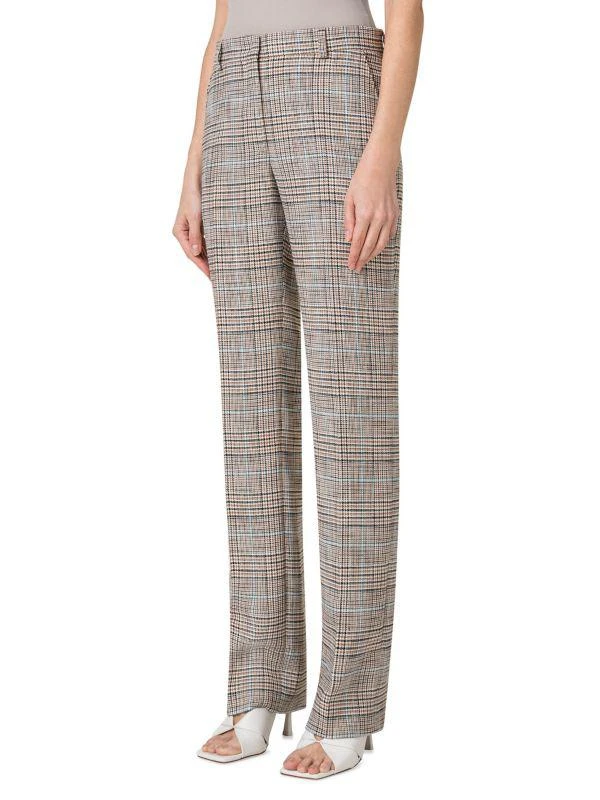 Akris Mikko Plaid Straight-Leg Pants 3