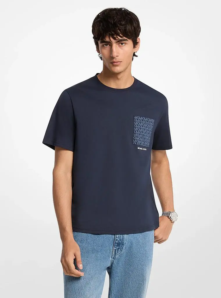Michael Kors Signature Logo Pocket Cotton T-shirt