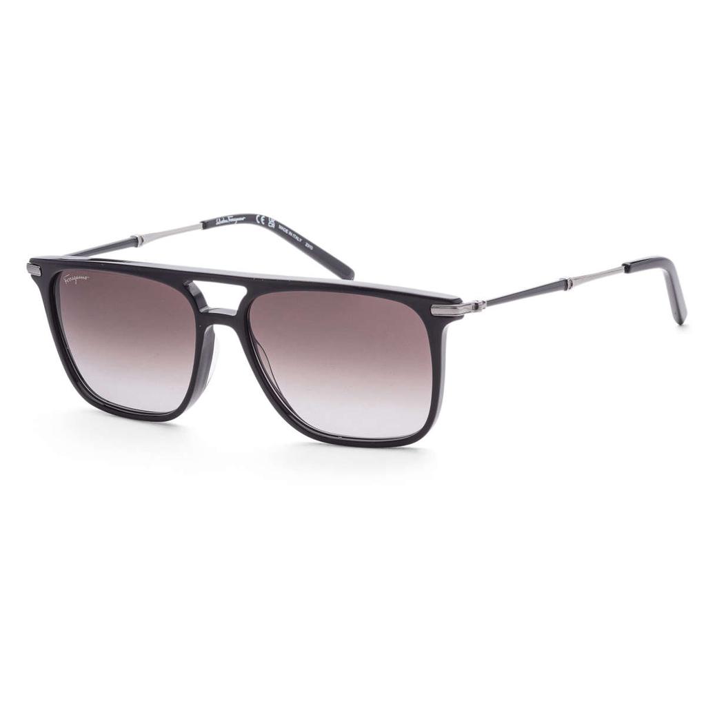 Salvatore Ferragamo Ferragamo Men's Black Browbar Sunglasses