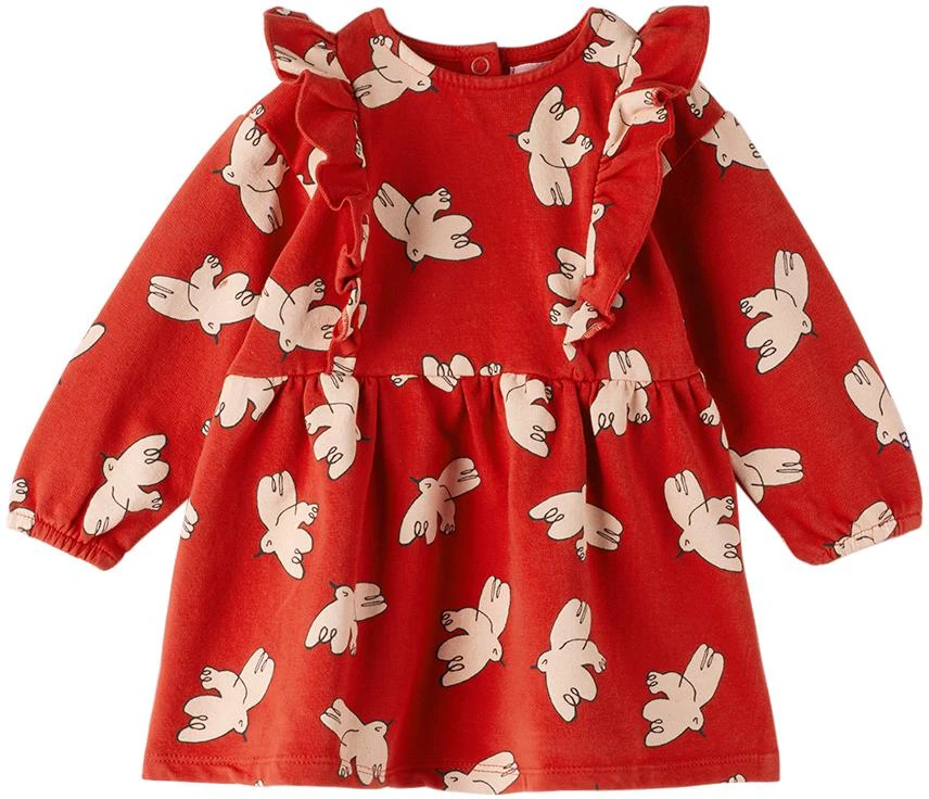 BOBO CHOSES Baby Red Freedom Bird Dress 1