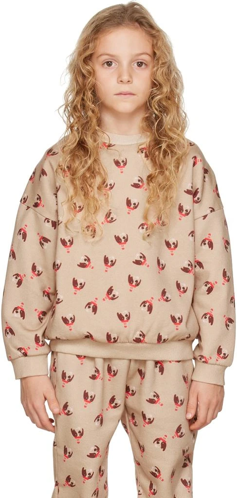 Daily Brat Kids Brown Quirky Dog Sweatshirt