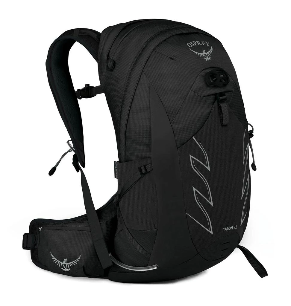 Osprey Osprey Talon 22L Men's Hiking Backpack with Hipbelt, Stealth Black, L/XL 4