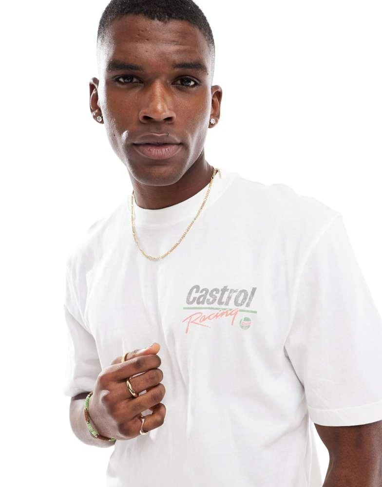 River Island River Island Castrol racing t-shirt in white 3