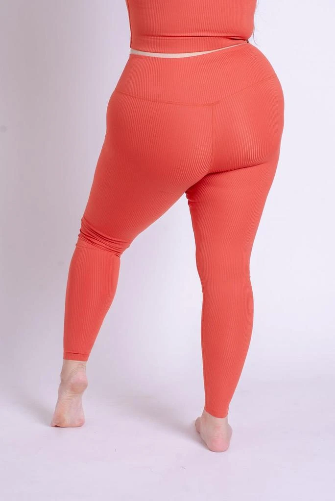 Girlfriend Collective Legging - Rib High-Rise Legging - Argile Rouge 2