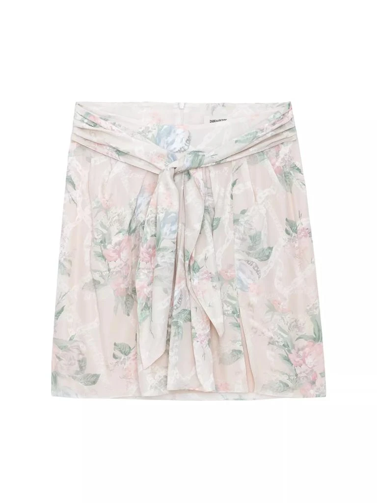 ZADIG & VOLTAIRE Joji Silk Floral Chain Skirt 1