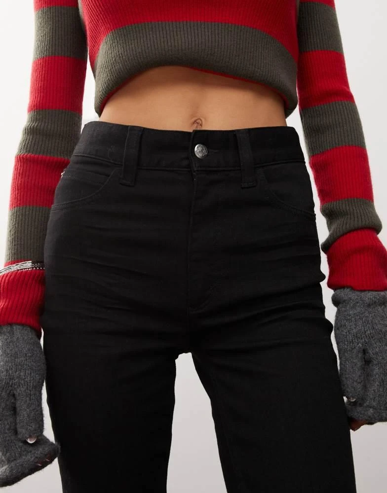 Cheap Monday Cheap Monday Sleezie High waist super stretch skinny jeans in clean black rinse wash 5