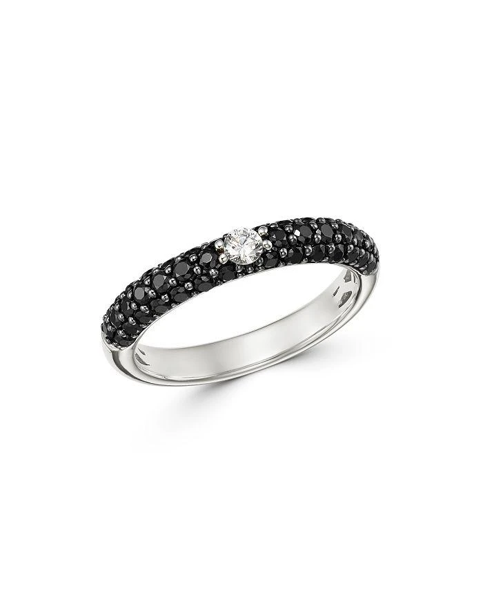 Bloomingdale
s Black
White Diamond Band in 14K White Gold