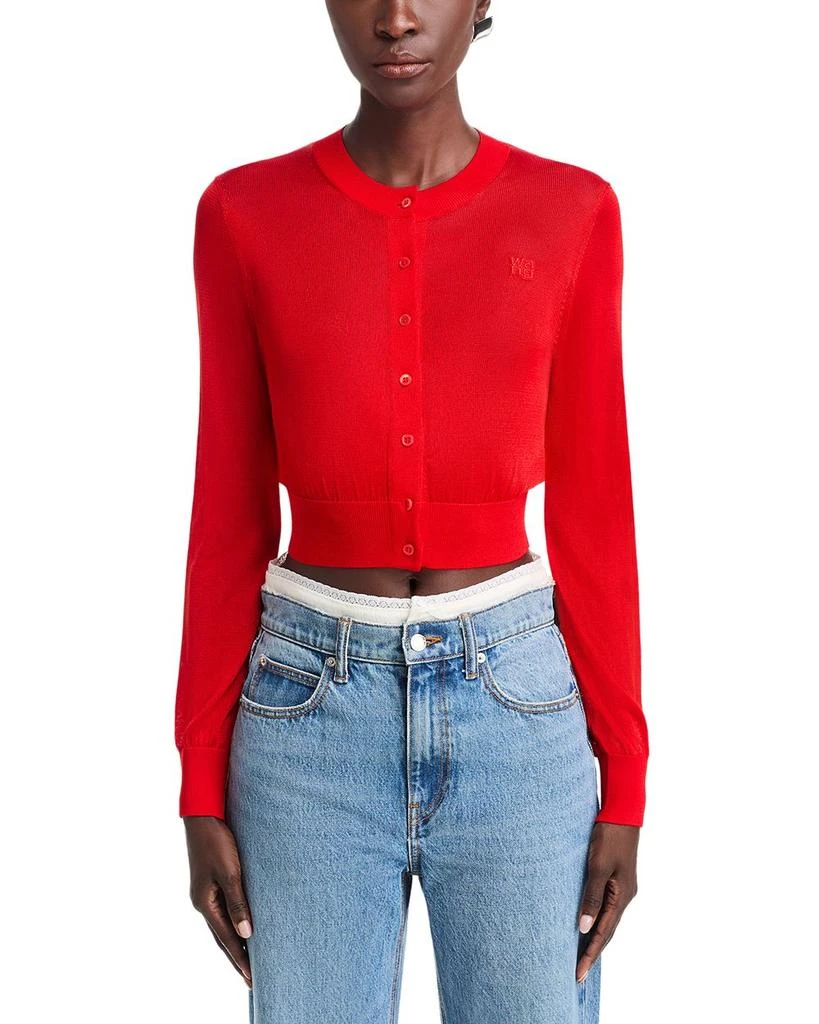 Alexander Wang Cropped Cardigan Sweater 6