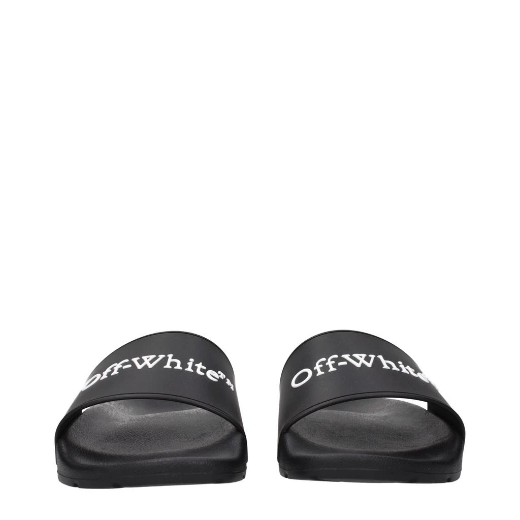 Off-White Off-White Black Cotton Slippers 3