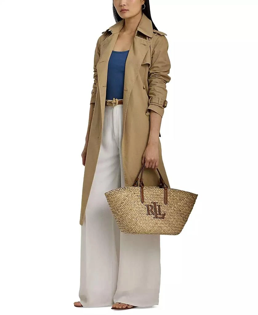 Ralph Lauren Shelbie Straw Medium Tote 7